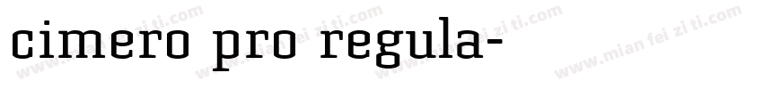 cimero pro regula字体转换